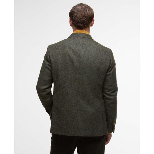 Olive Barbour Mens Godfrey Moons Shetland Blazer Back