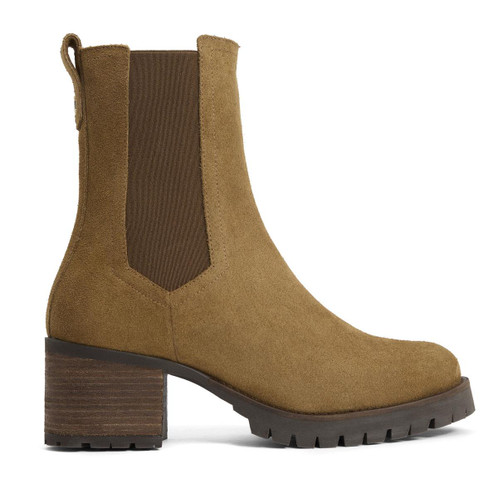 Tan Suede Fairfax & Favor Womens Heeled Boudica Boot Side