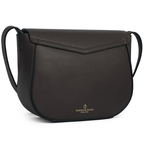 Mahogany Leather Fairfax & Favor Blenheim Saddle Bag Back