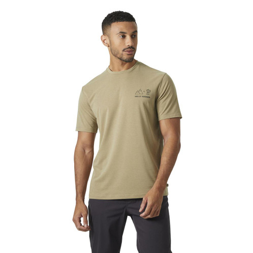 Pebble Helly Hansen Mens Skog Graphic T-Shirt Front