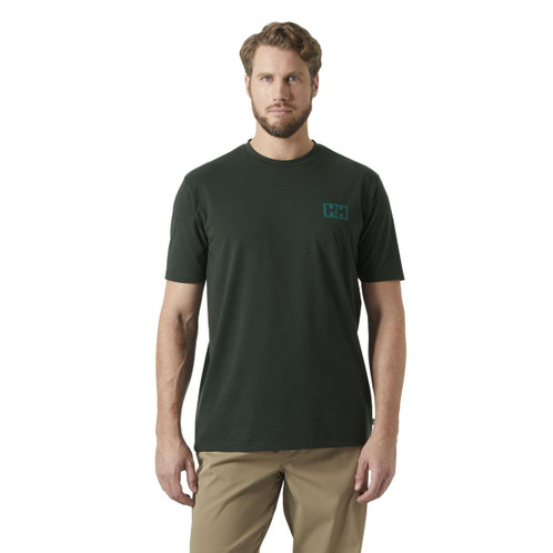 Dark Jungle Helly Hansen Mens Skog Graphic T-Shirt Front
