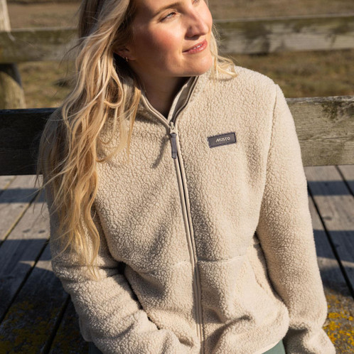 Pure Cashmere Musto Womens Cove Deep Pile Fleece Jacket Lifestyle