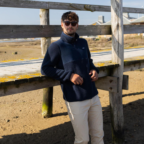 Navy Musto Mens Cove Deep Pile Fleece Lifestyle