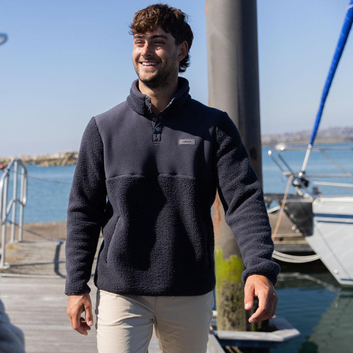 Carbon Musto Mens Cove Deep Pile Fleece Lifestyle
