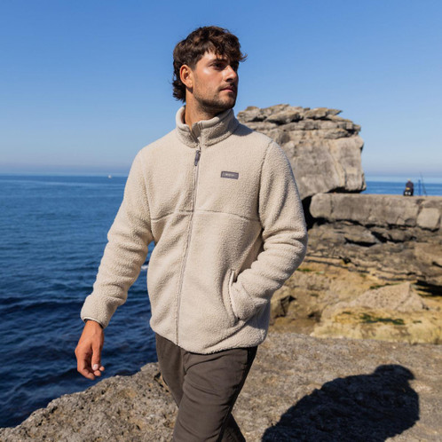 Pure Cashmere Musto Mens Cove Deep Pile Fleece Jacket Lifestyle