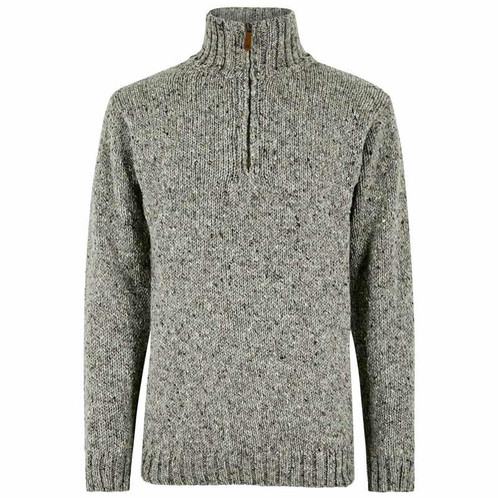 Elk Dubarry Mens Callaghan Zip Neck Wool Jumper