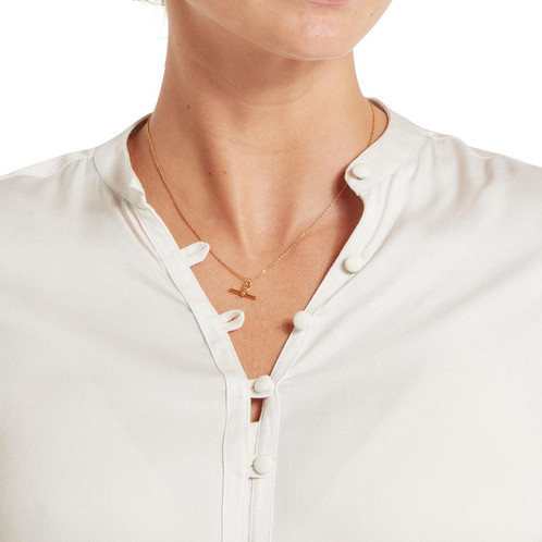 Schoffel Womens Melford Blouse Dove close up