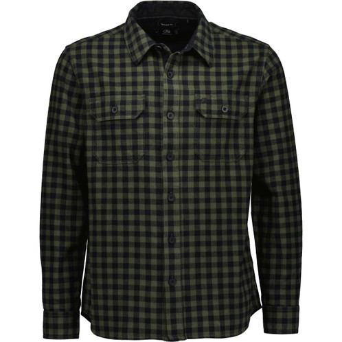 Dark Olive/Black Swanndri Mens Okato V2 Work Shirt