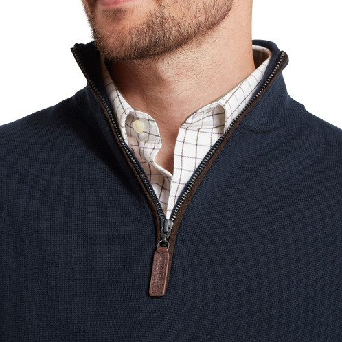 Schoffel Mens Marlow 1/4 Zip Fleece navy half zip