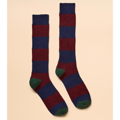 Berry/Navy Joules Mens Gibson Cosy Socks