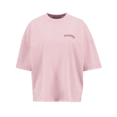 Pink Barbour Womens Claydon T-Shirt