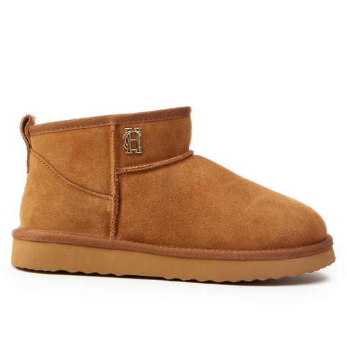 Tan Holland Cooper Womens Ultra Mini Shearling Boot Side View