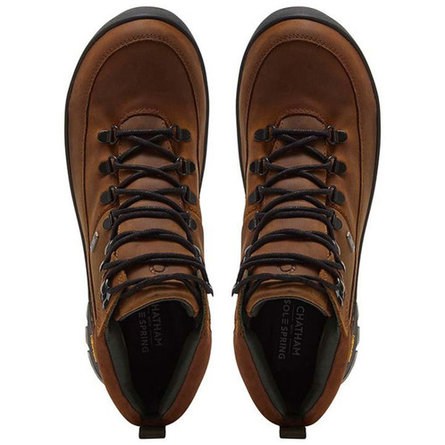 Tan Chatham Mens Challacombe Waterproof Hiker Boot Top View