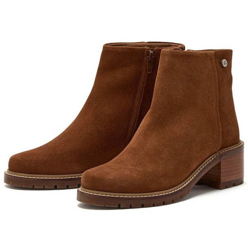 Tan Chatham Womens Hays Heeled Zip Boot Pair
