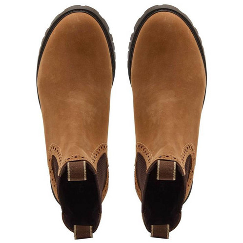 Tan Chatham Womens Moreton Brogue Chelsea Boot Top