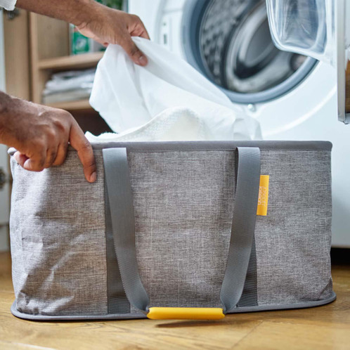 Grey Joseph Joseph Hold-All 35L Laundry Basket use2