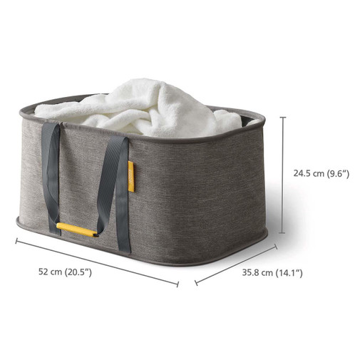Grey Joseph Joseph Hold-All 35L Laundry Basket dimensions
