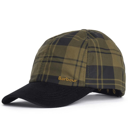 Olive Check Barbour Womens Elaine Check Cap