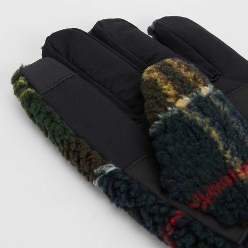 Classic Tartan Barbour Mens Field Tartan Fleece Gloves Palm