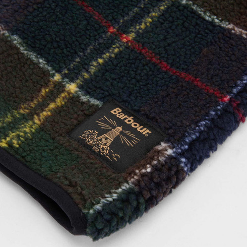 Classic Tartan Barbour Mens Field Fleece Tartan Snood Badge