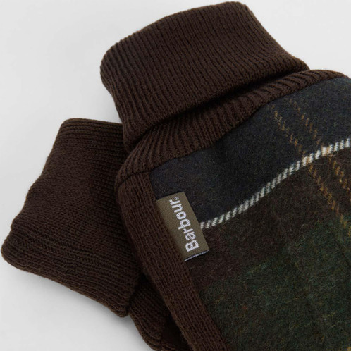Classic Tartan Barbour Mens Hackney Tartan Gloves Cuff