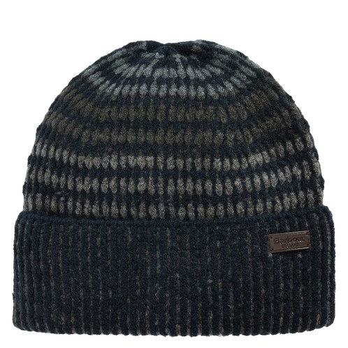 Navy/Basalt Blue Barbour Mens Harray Beanie Hat