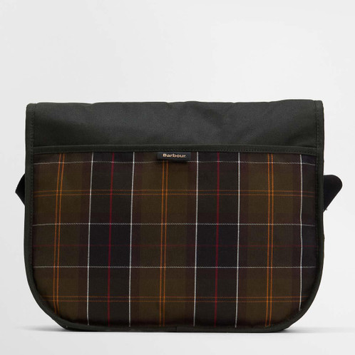 Sage Barbour Field Wax Riever Crossbody Bag Back