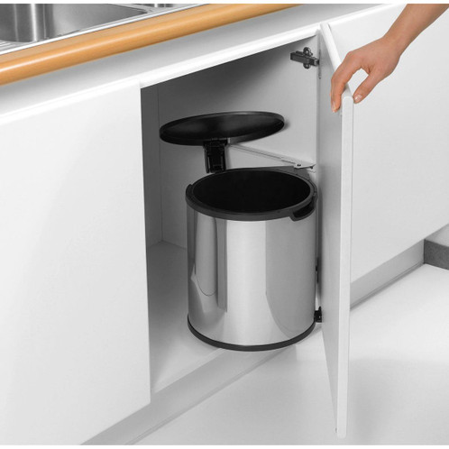 Brilliant Steel Brabantia Built-In Bin 15 Litre Lifestyle