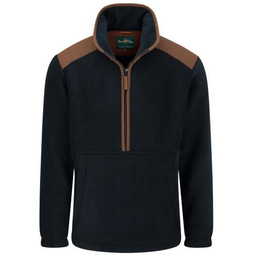 Dark Navy Alan Paine Mens Aylsham Half Zip Fleece