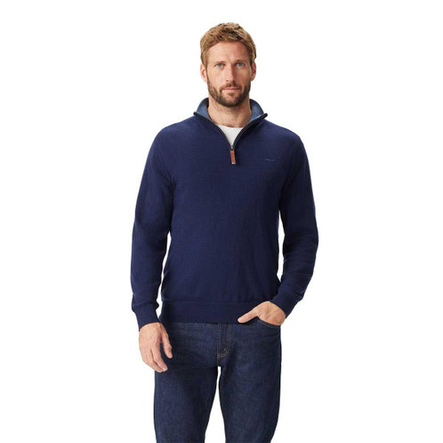 R.M. Williams Mens Ernest 1/4 Zip Merino Knit Jumper front