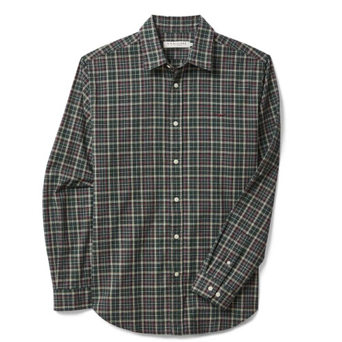 Pine Cream Red R.M. Williams Mens Lincoln Regular Oxford Shirt