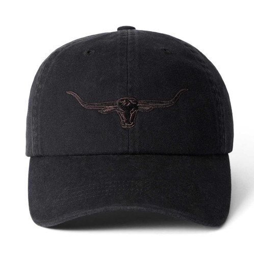 Black wash R.M. Williams Longhorn Twill Cap
