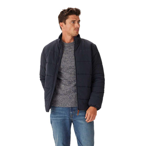 Navy R.M. Williams Mens Padstow Jacket front