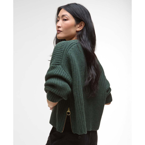 Olive Barbour Lilian Knitted Jumper Side