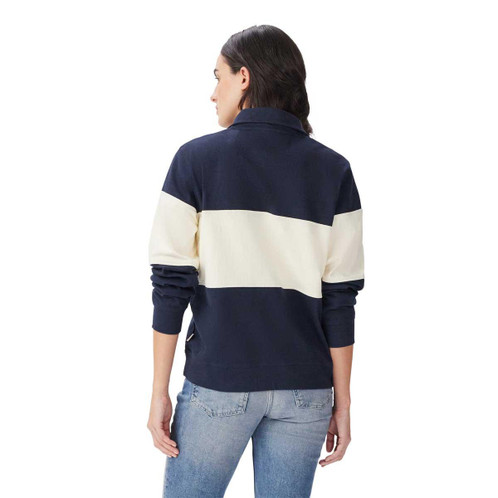 Navy Ivory R.M. Williams Womens Trickett Panel Sweatshirt back