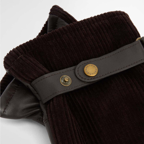 Brown Barbour Mens Nelson Waterproof Gloves Cuff