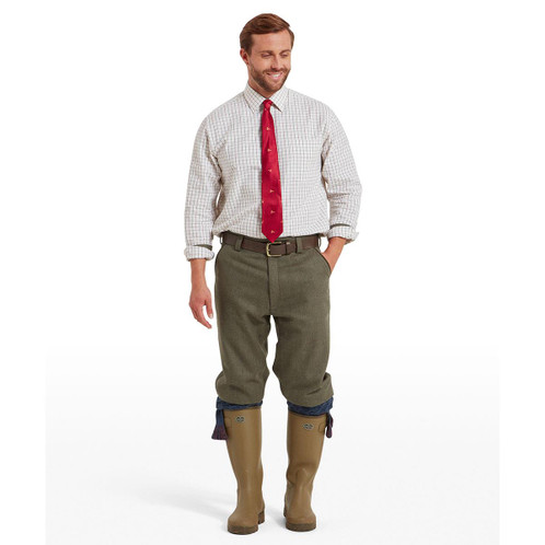 Schoffel Mens Tweed Plus Twos Loden Green Herringbone model