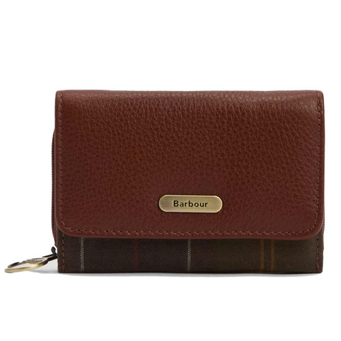 Brown/Classic Barbour Womens Rosa Leather French Purse