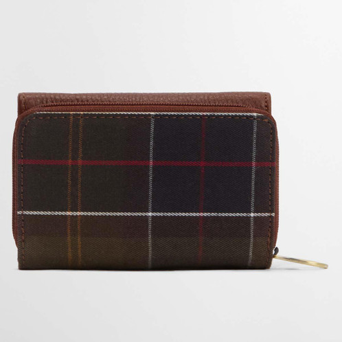 Brown/Classic Barbour Womens Rosa Leather French Purse Back