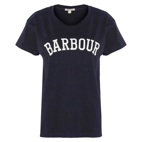 Navy/White Barbour Womens Northumberland Classic T-Shirt