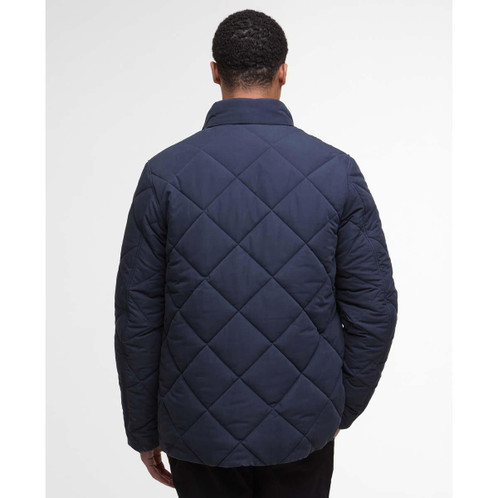 Dark Navy Barbour Mens Winter Chelsea Quilted Jacket Back