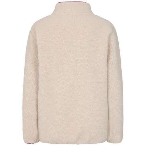 Oatmeal Lazy Jacks Womens LJ801 Full Zip Sherpa Fleece Jacket Back