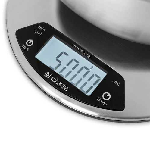 Brabantia Profile Digital Kitchen Scales With Timer Detail