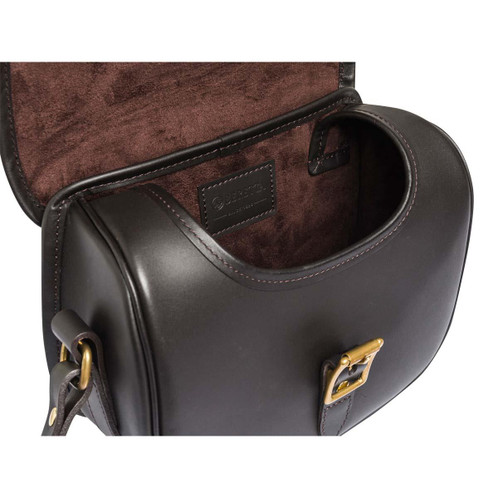 Dark Brown Beretta Terrain Evo Leather Cartridge Bag Open