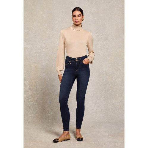 Deep Indigo Holland Cooper Womens Contour Skinny Jean On Model