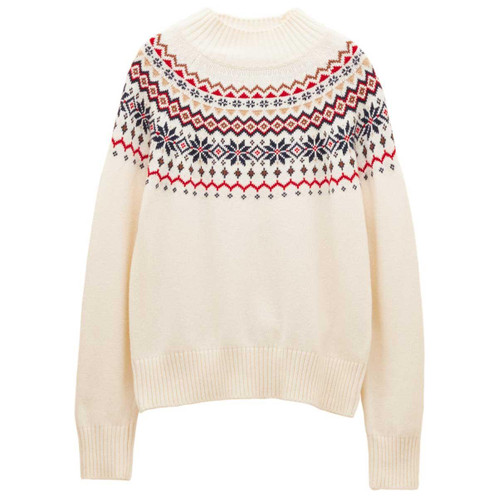 Cream Joules Womens Alba Fair Isle Jumper