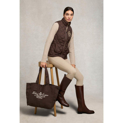 Chocolate Holland Cooper Womens Lightweight Country Gilet Lifestyle