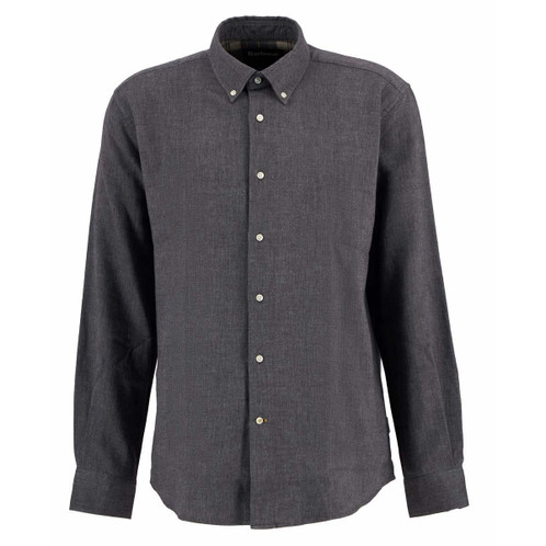 Grey Marl Barbour Mens Tamish Regular Herringbone Shirt