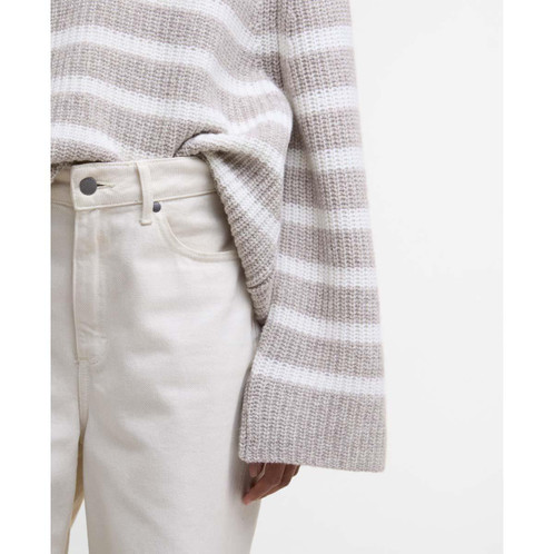 Oat Barbour Womens Irene Knitted Jumper Sleeve