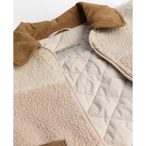 Natural/Ecru Barbour Womens Malena Fleece Jacket Lining